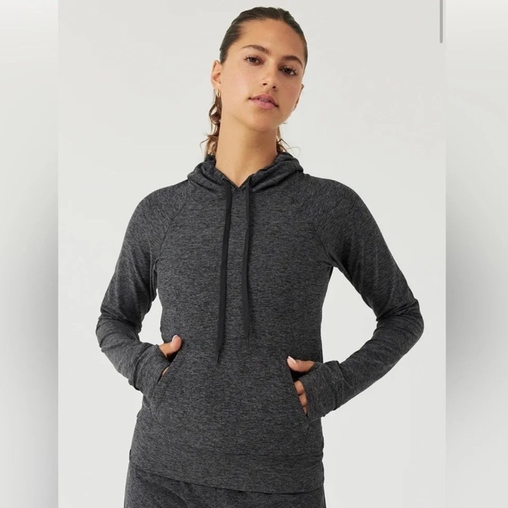 Outdoor Voices Women’s Cloudknit Hoodie Lightweight Size Large Heather Gray